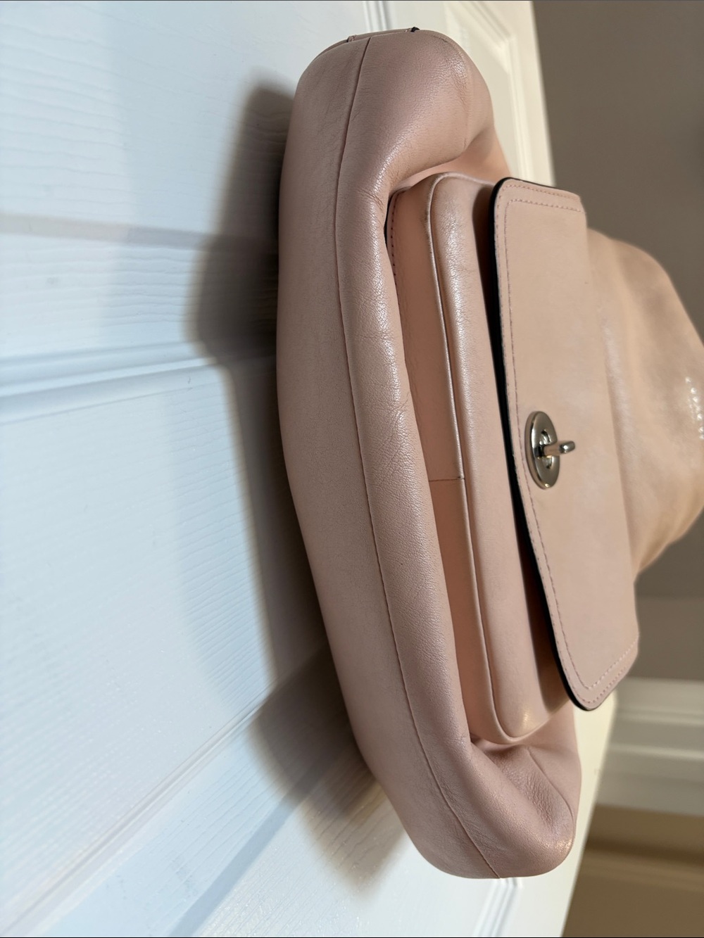 Coach Soft Pebbled Leather Shoulder Bag in Blush Pink - Picture 5 of 16